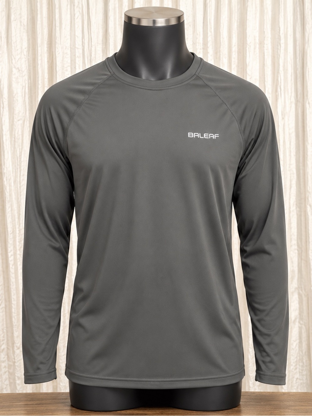 BALEAF Men's Long Sleeve UPF 50+ Sun Protection and Rash Guard - Charcoal